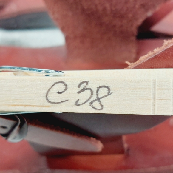 Camel Biblical Jesus  ‘Evangelist’ Made in Bethlehem Red Leather Sandals C38 - Picture 12 of 12